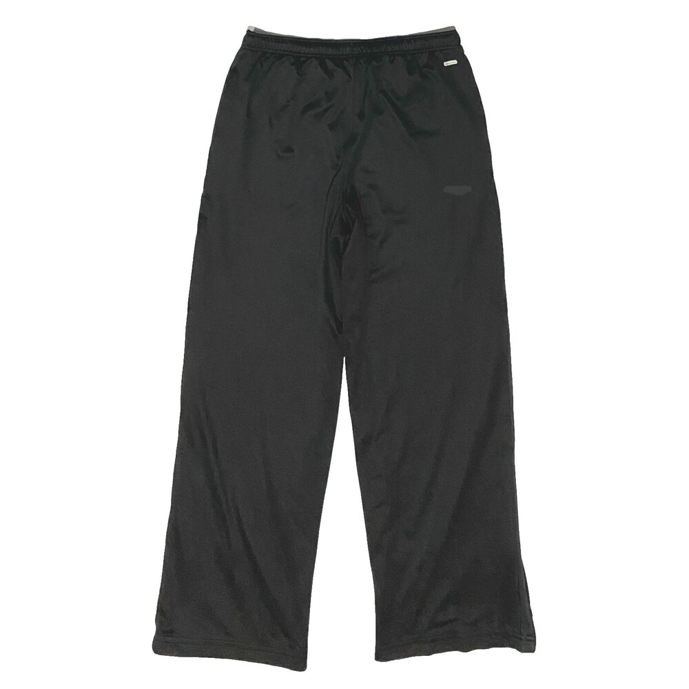 Tek Gear Performance Track Pants Black Running Training Mens XL Zip Leg Athletic